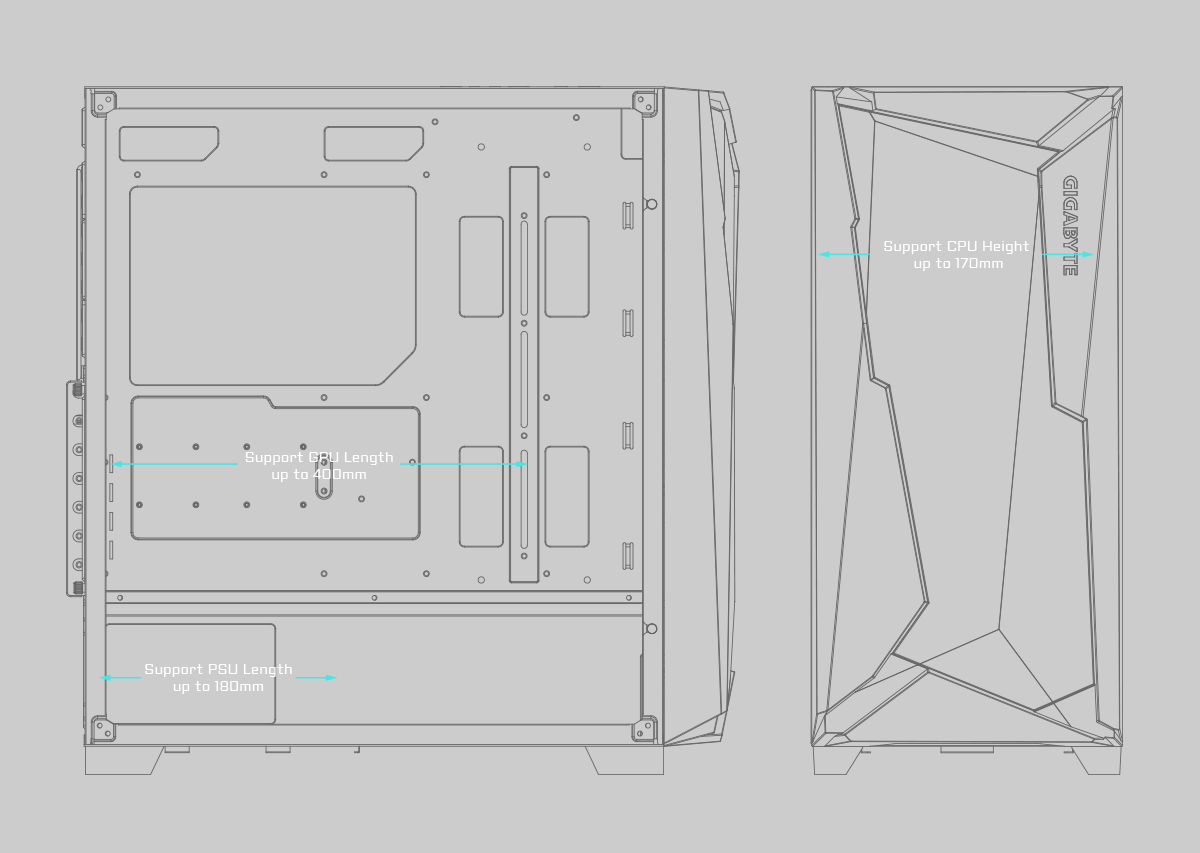 GIGABYTE C301 GLASS Gaming Case